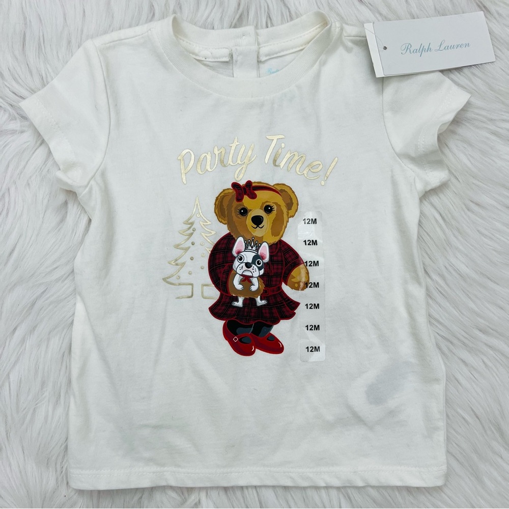 NWT! Ralph Lauren Party Time Bear Top